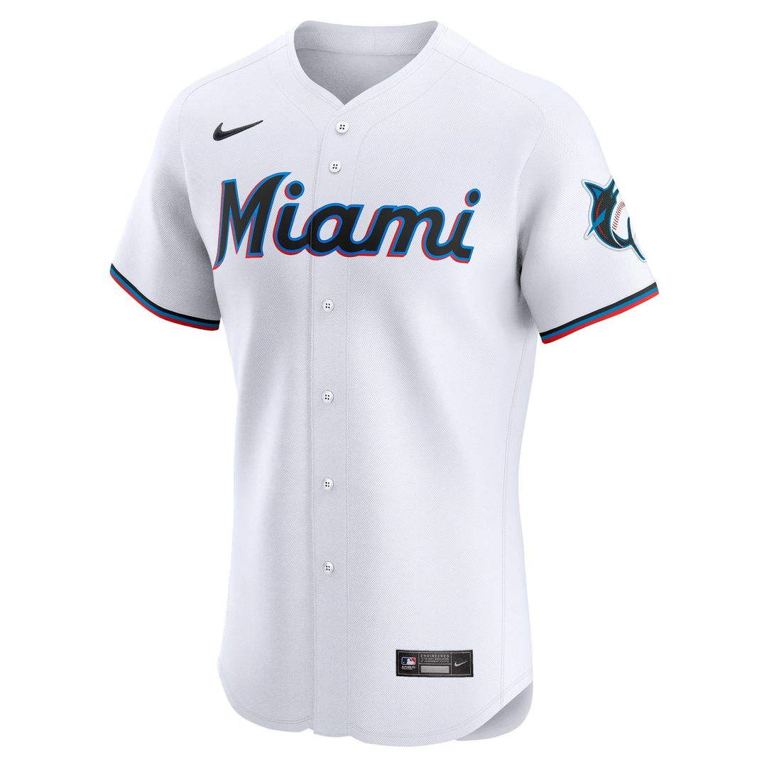 Miami Marlins Eury Perez Home Elite Jersey — White