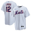 New York Mets Francisco Lindor Home Replica Jersey — White