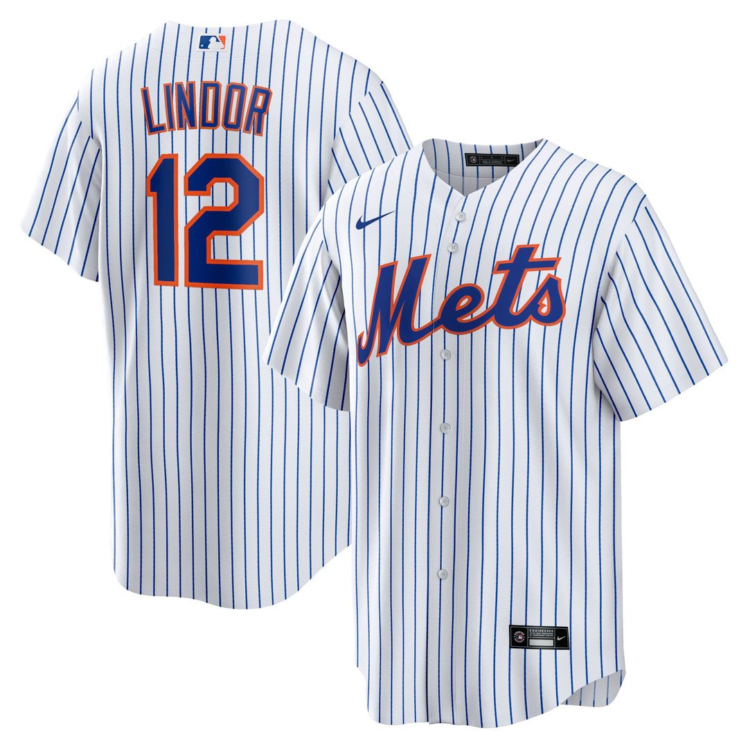 New York Mets Francisco Lindor Home Replica Jersey — White