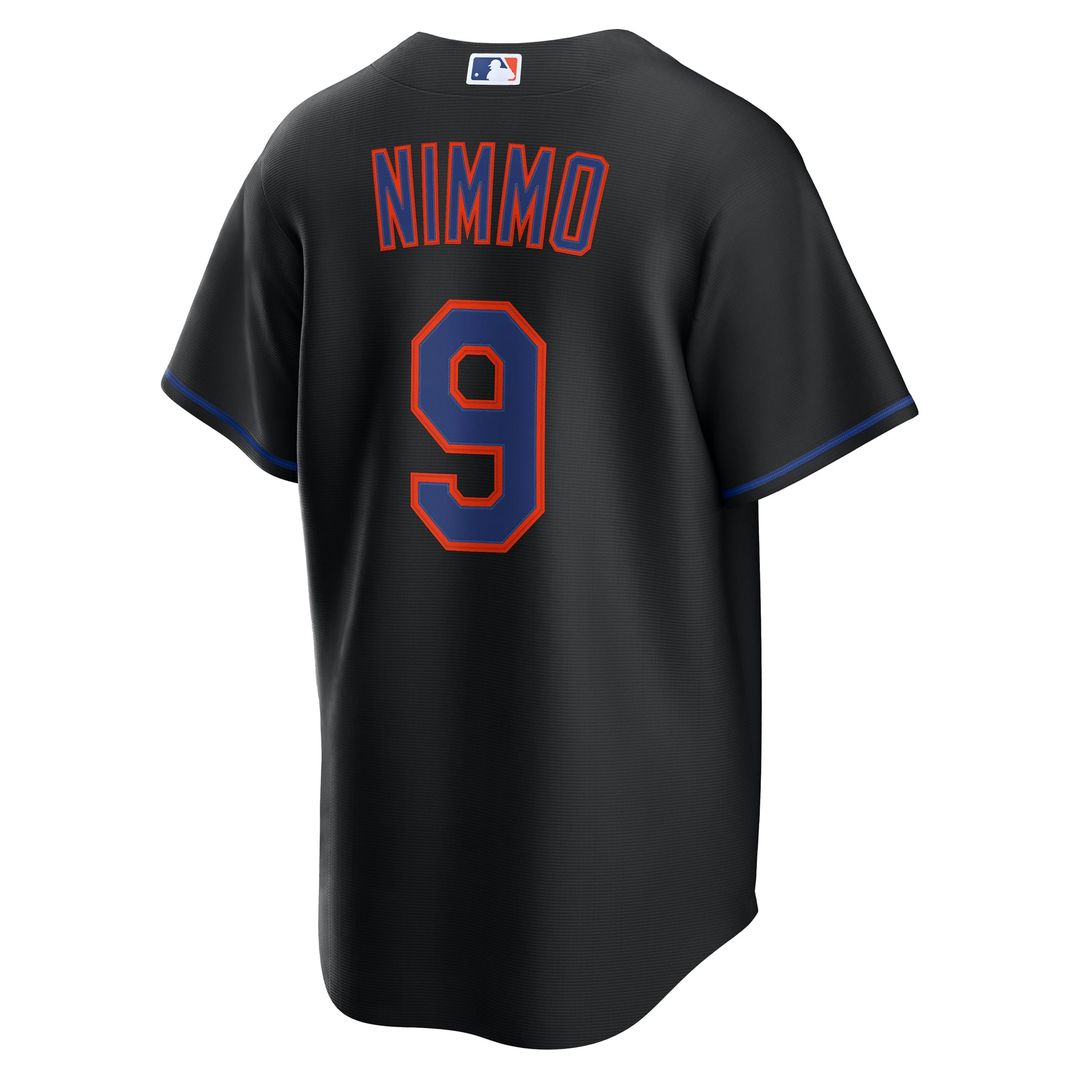 New York Mets Brandon Nimmo Alternate Replica Jersey — Black