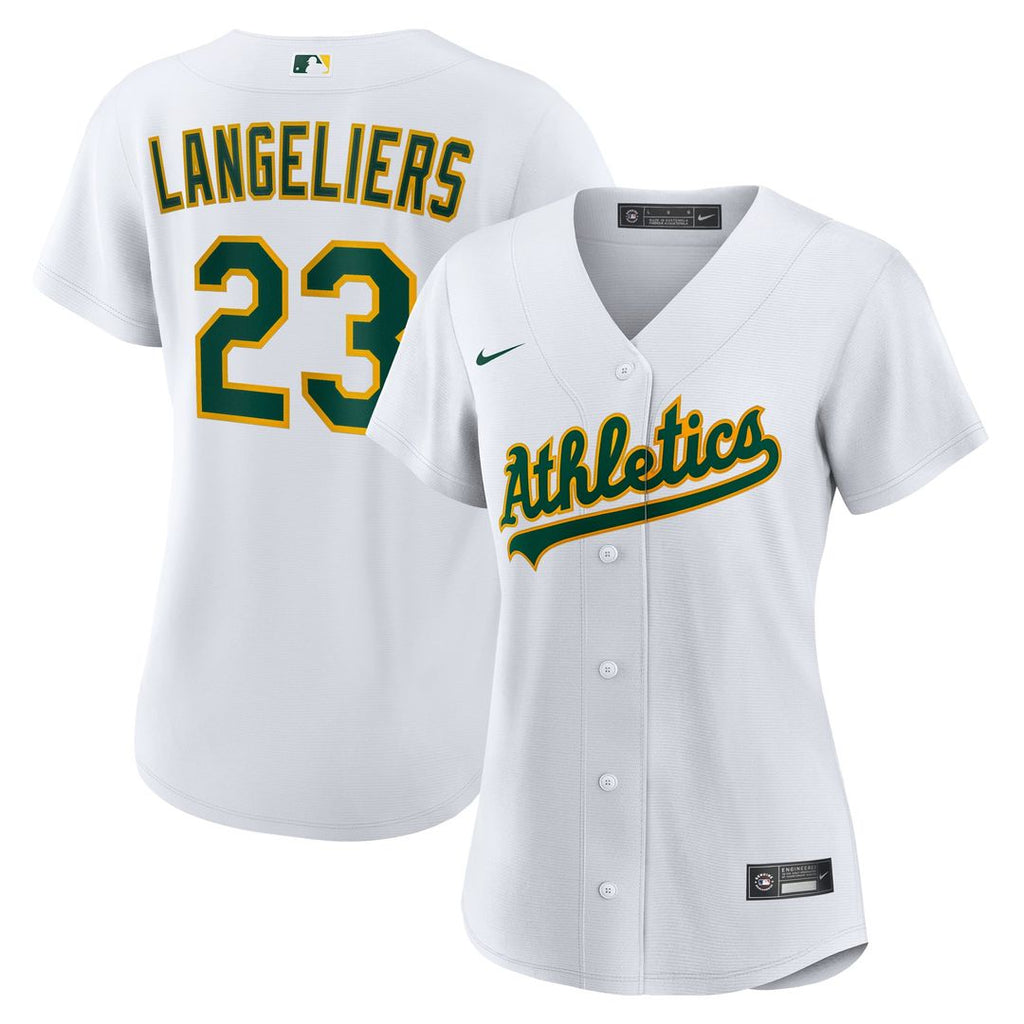 Athletics Shea Langeliers Women's Home Replica Jersey — White