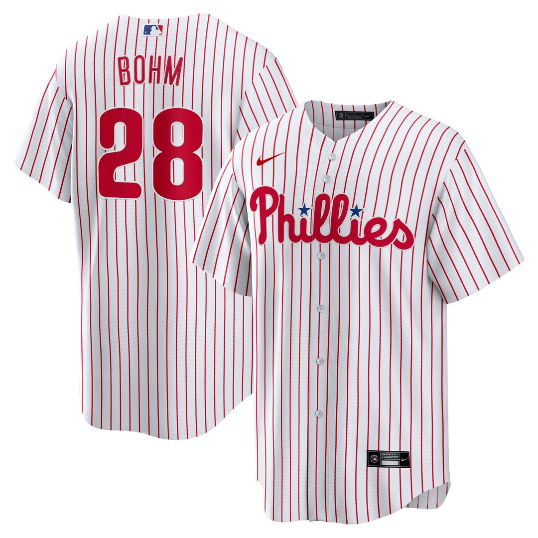 Philadelphia Phillies Alec Bohm Home Replica Jersey — White