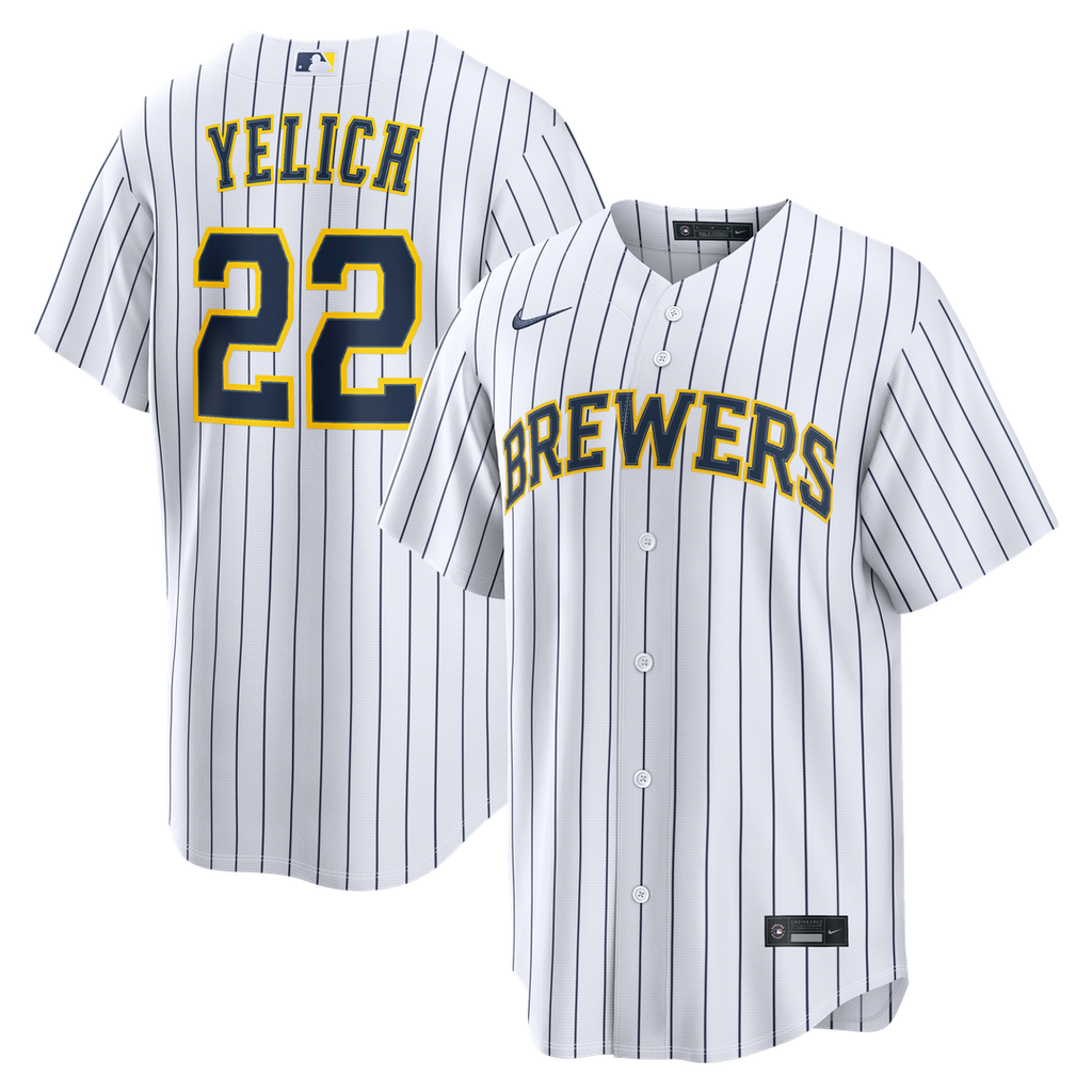 Milwaukee Brewers Christian Yelich Alternate Replica Jersey — White
