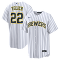 Milwaukee Brewers Christian Yelich Alternate Replica Jersey — White