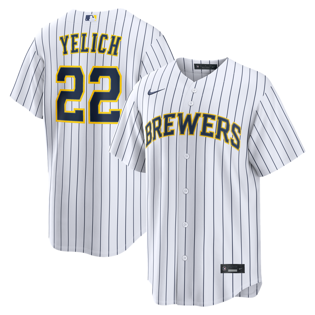 Milwaukee Brewers Christian Yelich Alternate Replica Jersey — White