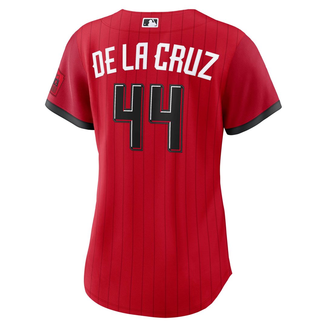 Cincinnati Reds Elly De La Cruz Women's 2026 City Connect Stadium Jersey — Red