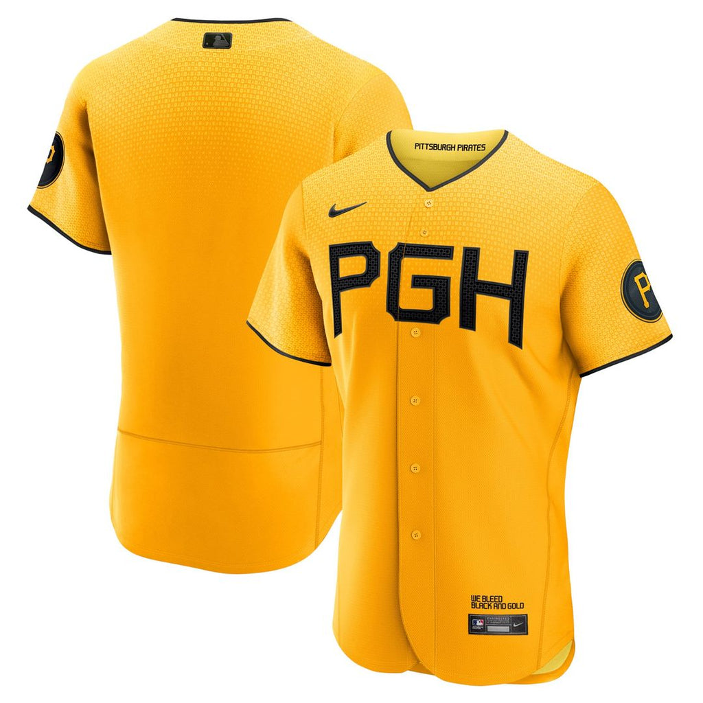 Pittsburgh Pirates City Connect Authentic Jersey — Gold