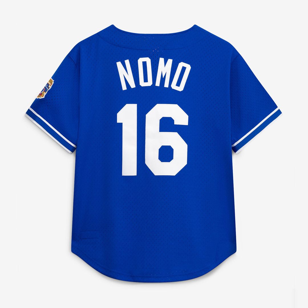 Los Angeles Dodgers Hideo Nomo Big & Tall Cooperstown Mesh Batting Practice Jersey — Royal
