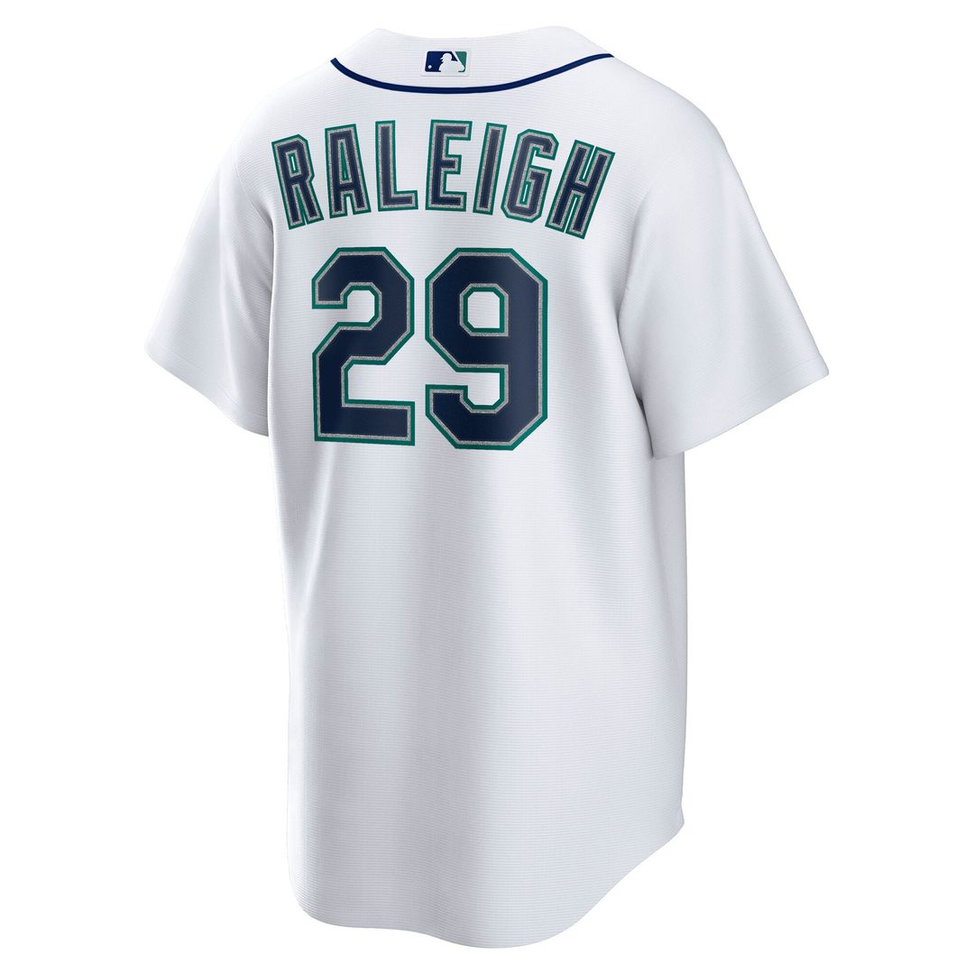Seattle Mariners Cal Raleigh Home Replica Jersey — White