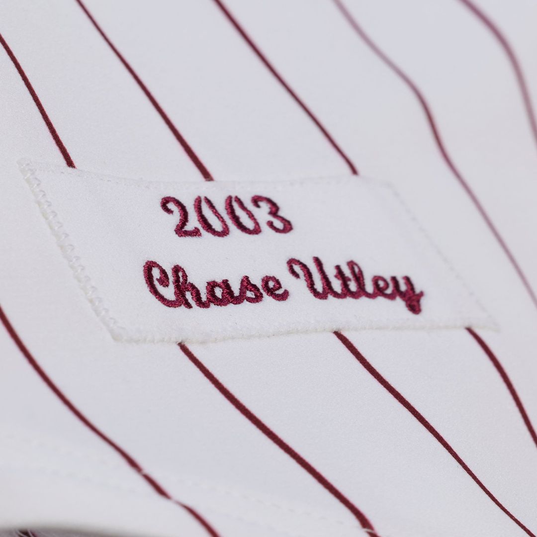 Philadelphia Phillies Chase Utley 2003 Cooperstown Authentic Jersey — White