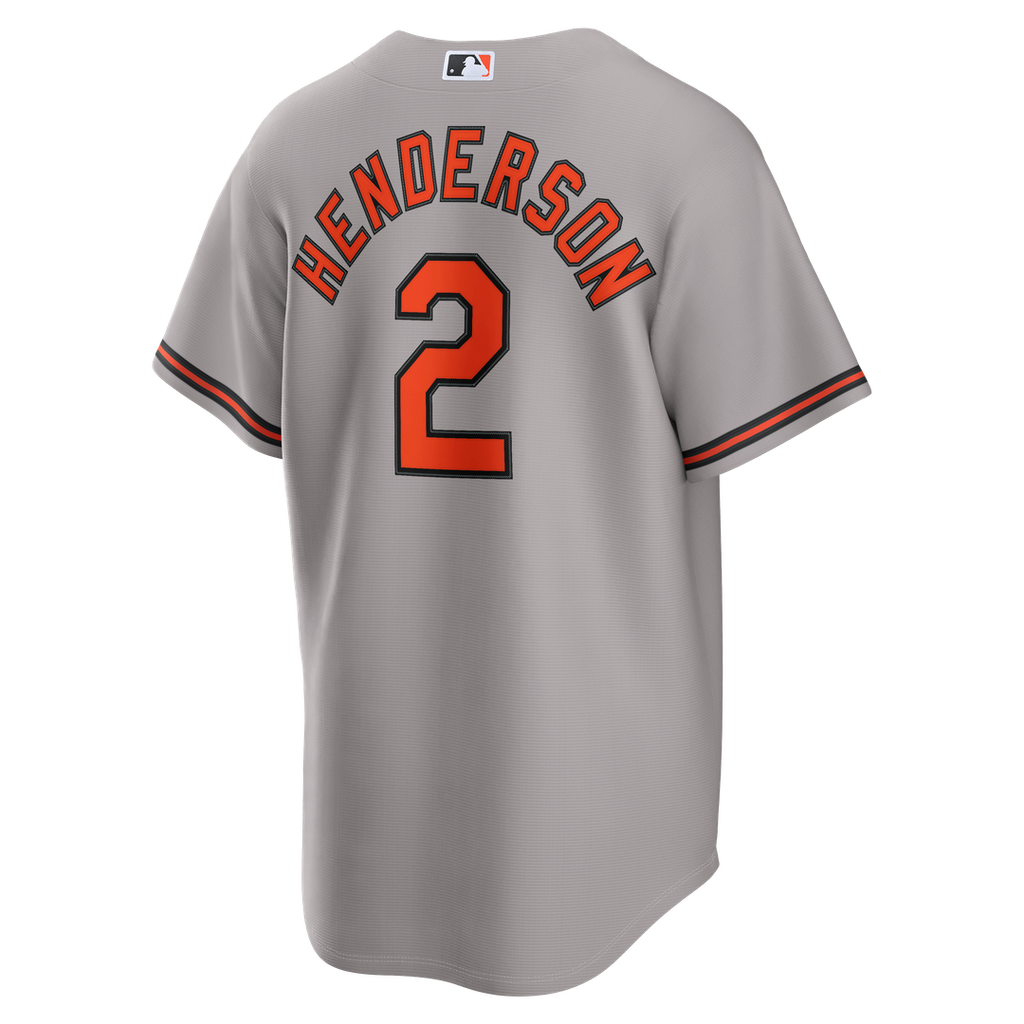 Baltimore Orioles Gunnar Henderson Road Replica Jersey — Gray
