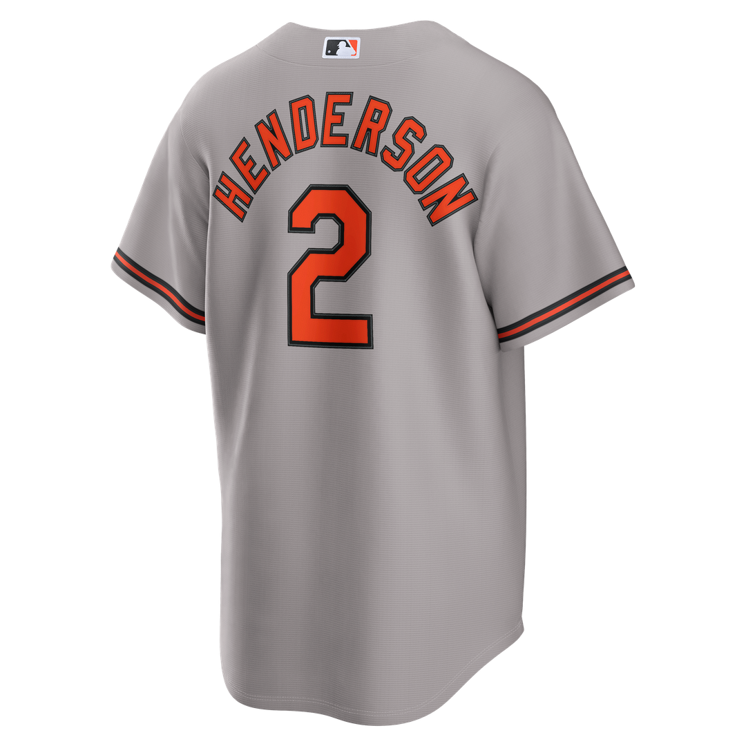 Baltimore Orioles Gunnar Henderson Road Replica Jersey — Gray