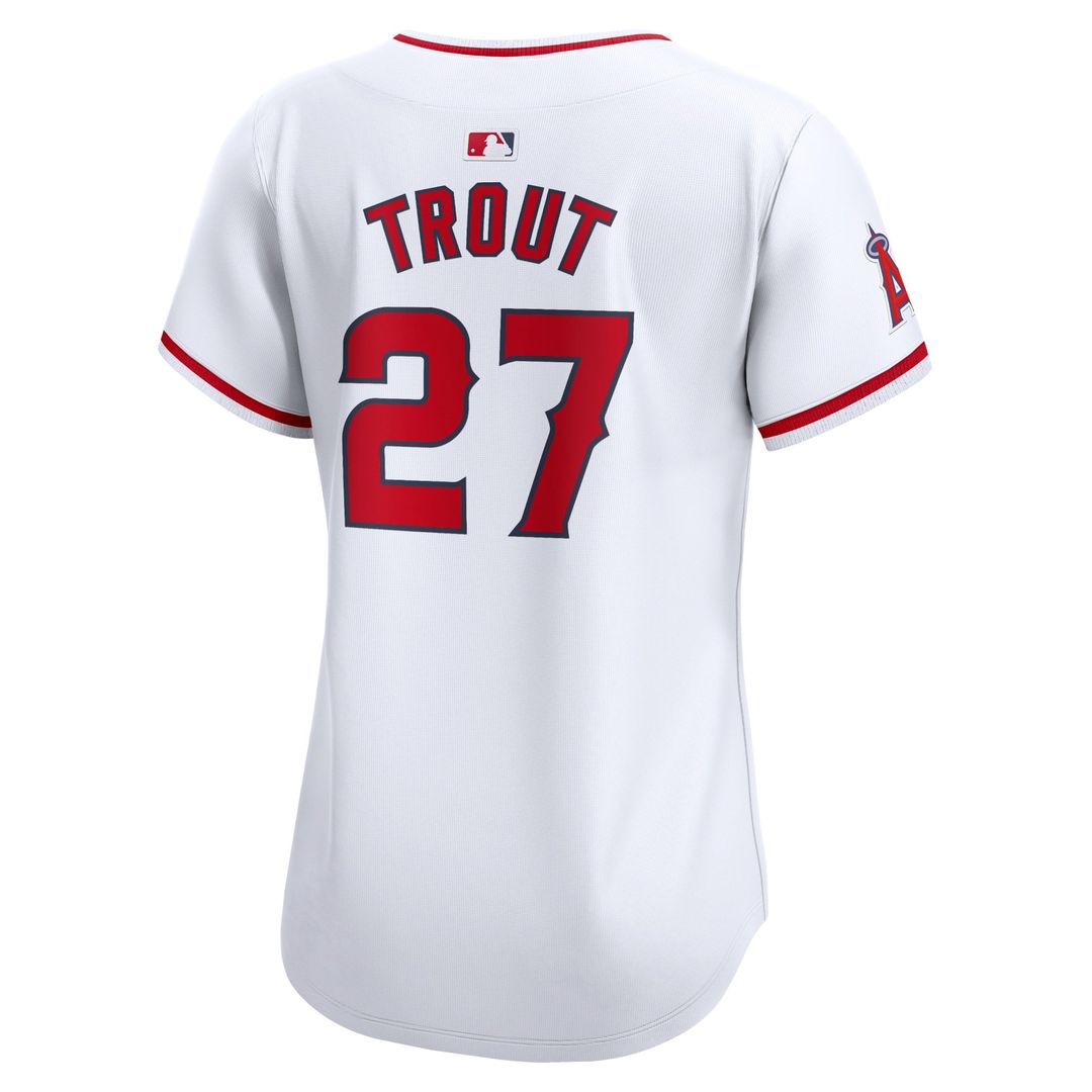 Los Angeles Angels Mike Trout Women's Home Limited Jersey — White