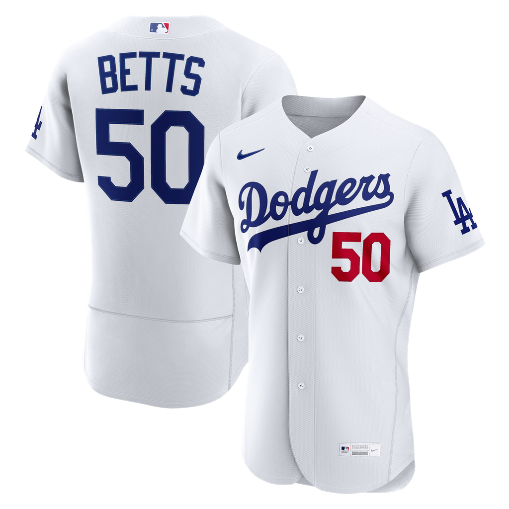 Los Angeles Dodgers Mookie Betts Home Authentic Jersey — White
