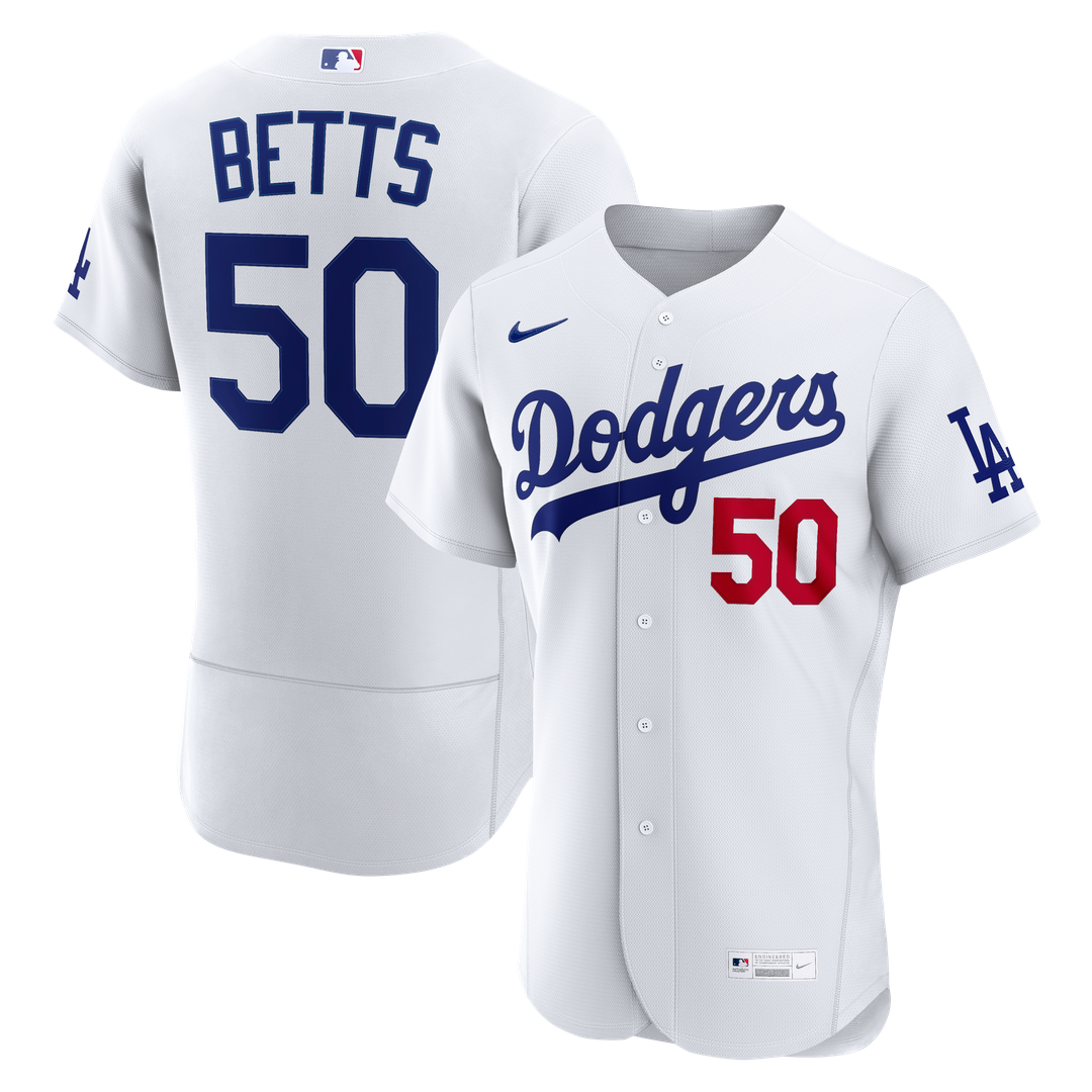 Los Angeles Dodgers Mookie Betts Home Authentic Jersey — White