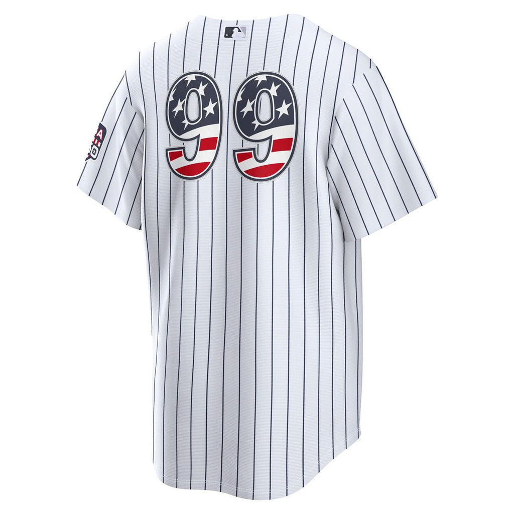 New York Yankees Aaron Judge USA 250 Fourth of July Home Stadium Jersey — White