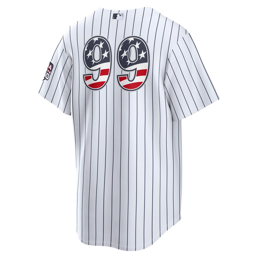 New York Yankees Aaron Judge USA 250 Fourth of July Home Stadium Jersey — White