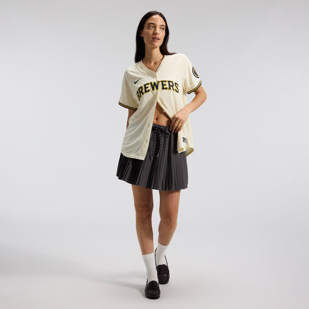 Milwaukee Brewers Women's Home Limited Jersey — Cream