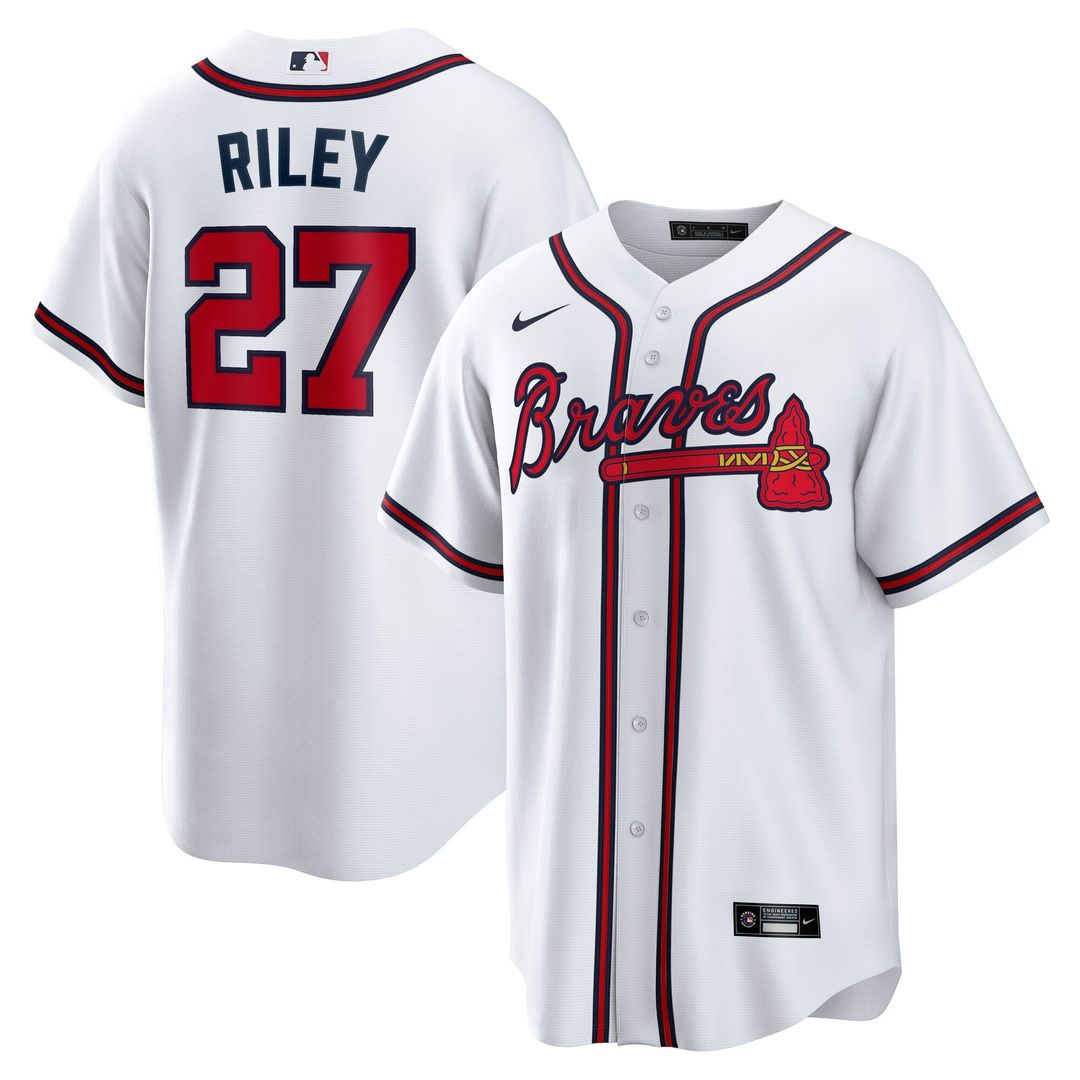 Atlanta Braves Austin Riley Home Replica Jersey — White