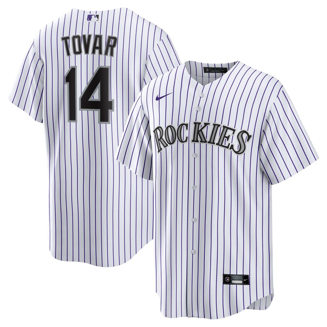 Colorado Rockies Ezequiel Tovar Home Replica Jersey — White