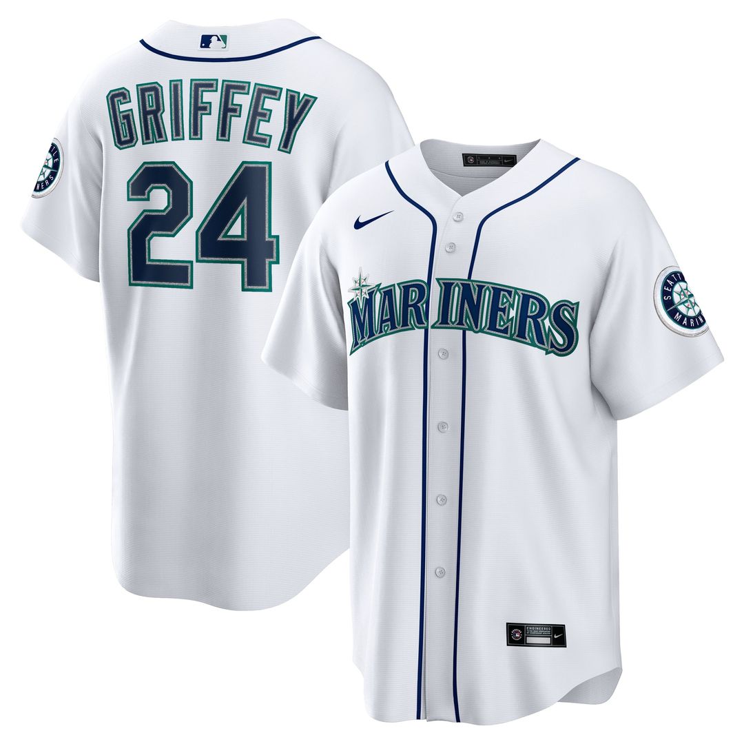 Seattle Mariners Ken Griffey Jr. Home Replica Jersey — White