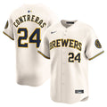 Milwaukee Brewers William Contreras Home Limited Jersey — Cream