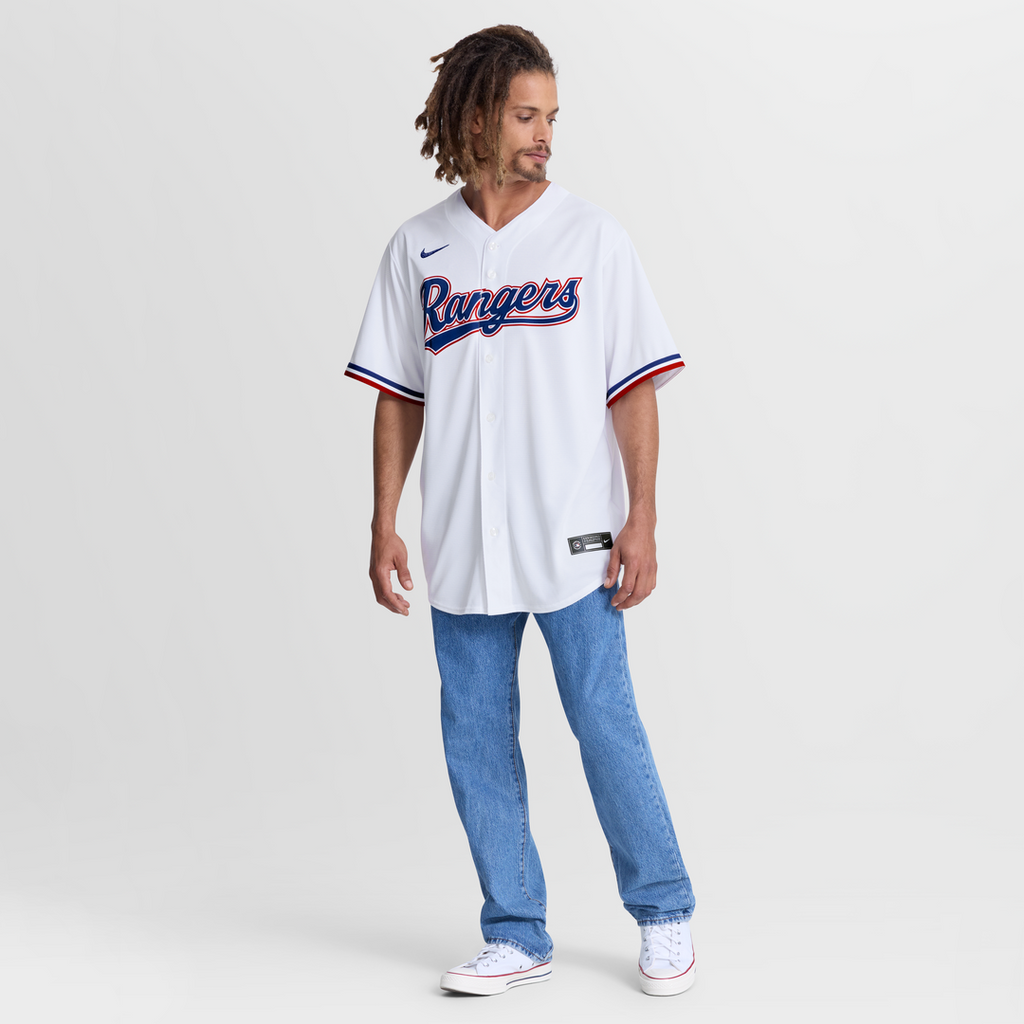 Texas Rangers Jake Burger Home Replica Jersey — White