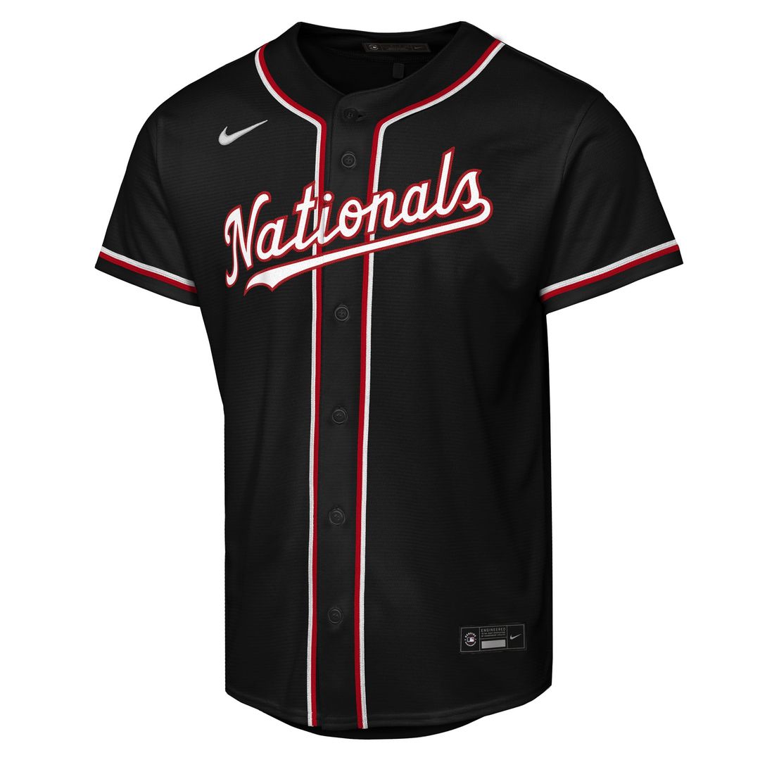 Washington Nationals James Wood Youth Fashion Replica Jersey — Black