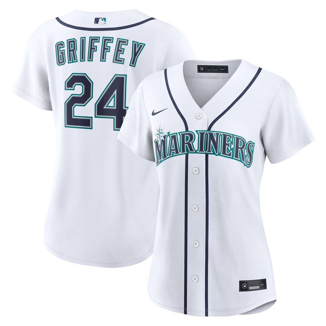 Seattle Mariners Ken Griffey Jr. Women's Home Replica Jersey — White