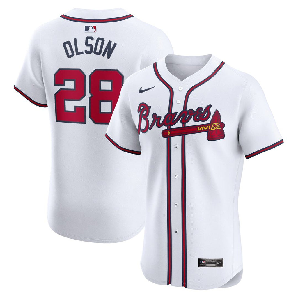 Atlanta Braves Matt Olson Home Elite Jersey — White