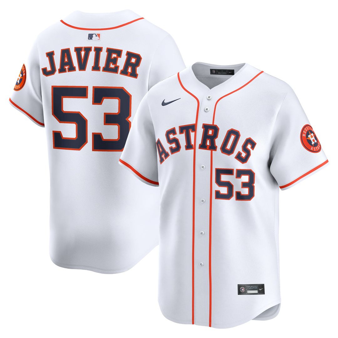 Houston Astros Cristian Javier Home Limited Jersey — White