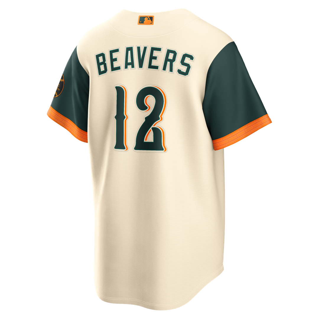 Baltimore Orioles Dylan Beavers 2026 City Connect Stadium Jersey — Cream