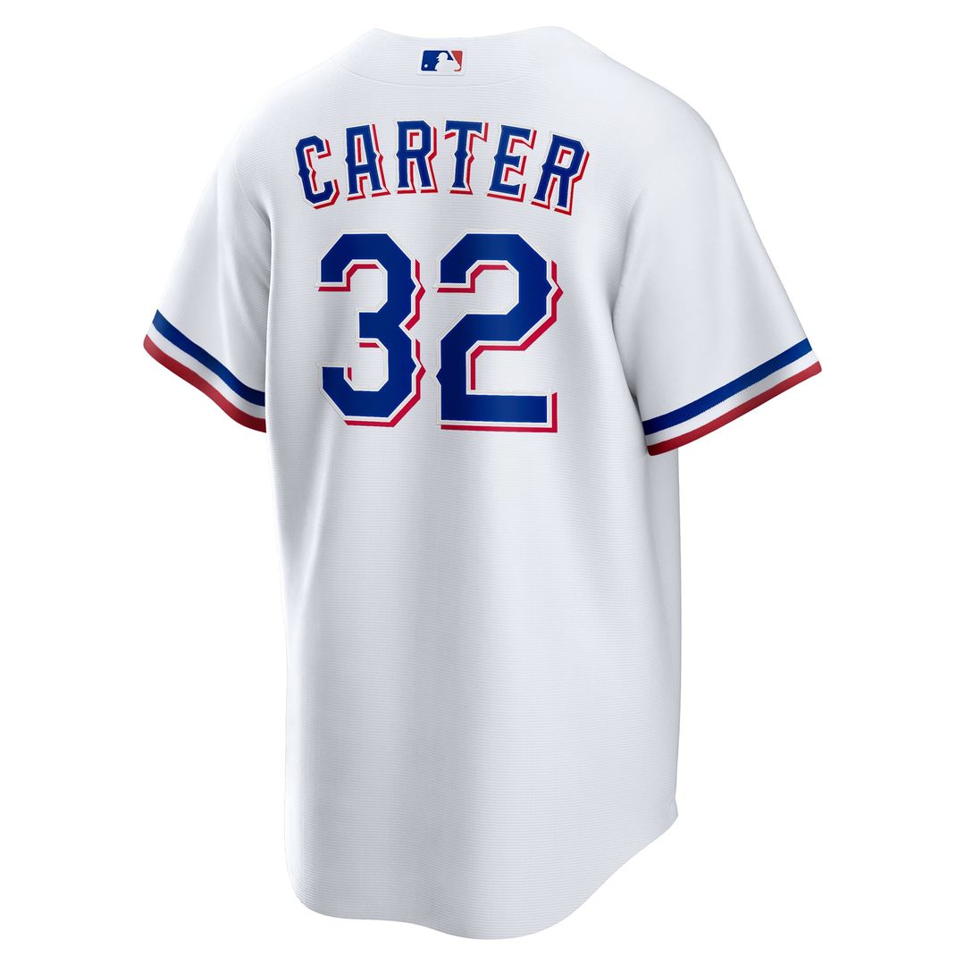 Texas Rangers Evan Carter Home Replica Jersey — White