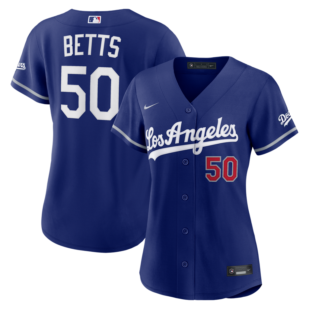 Los Angeles Dodgers Mookie Betts Women's Alternate Stadium Jersey — Royal