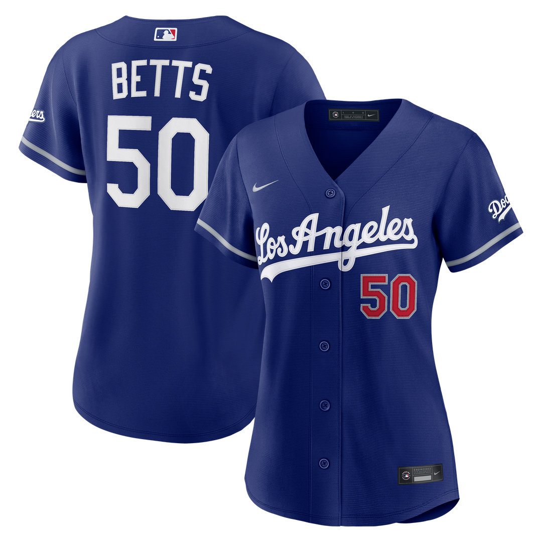Los Angeles Dodgers Mookie Betts Women's Alternate Stadium Jersey — Royal