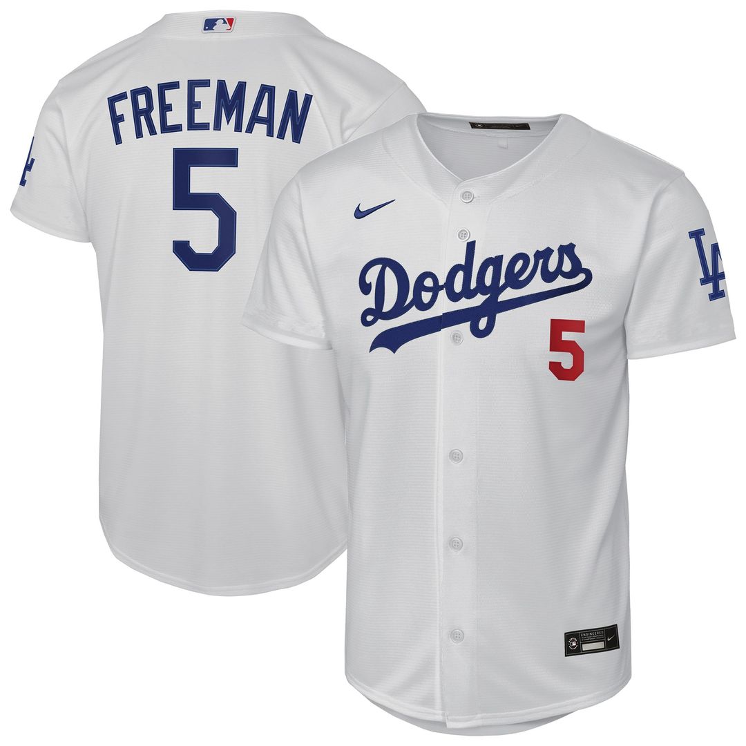 Los Angeles Dodgers Freddie Freeman Youth Home Stadium Jersey — White