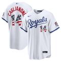 Kansas City Royals Jac Caglianone USA 250 Fourth of July Home Stadium Jersey — White