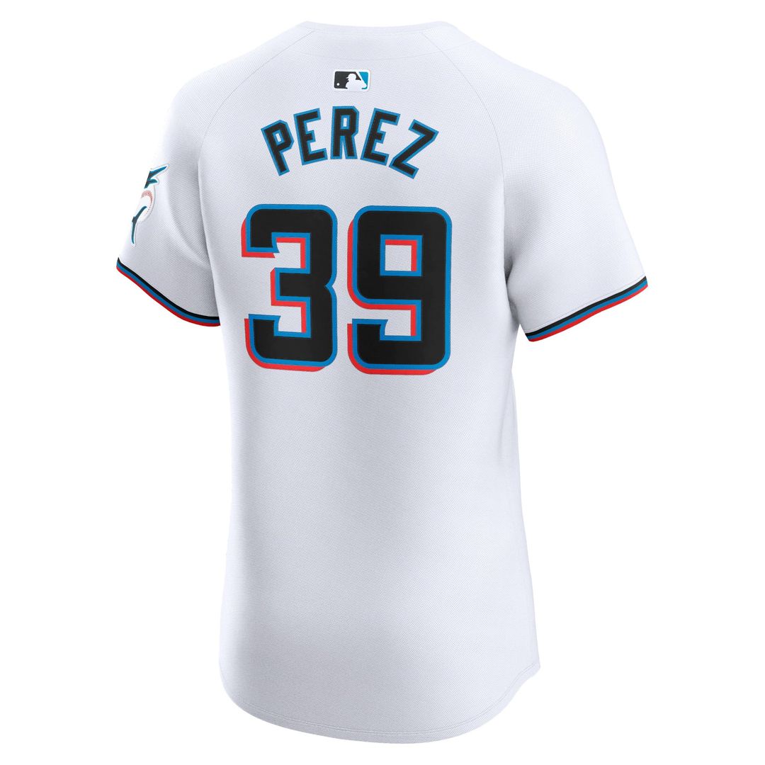 Miami Marlins Eury Perez Home Elite Jersey — White