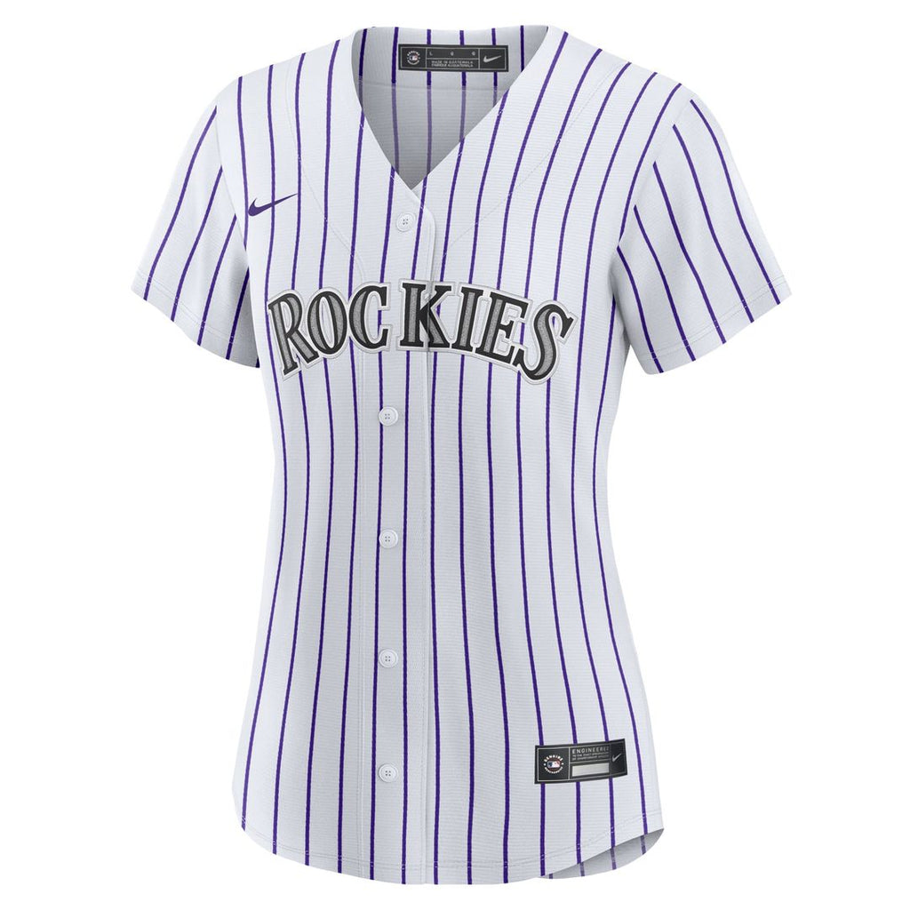 Colorado Rockies Ezequiel Tovar Women's Home Replica Jersey — White