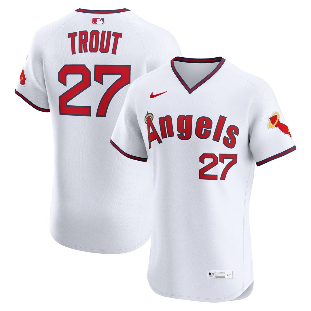 Los Angeles Angels Mike Trout Alternate 2 Elite Jersey — White