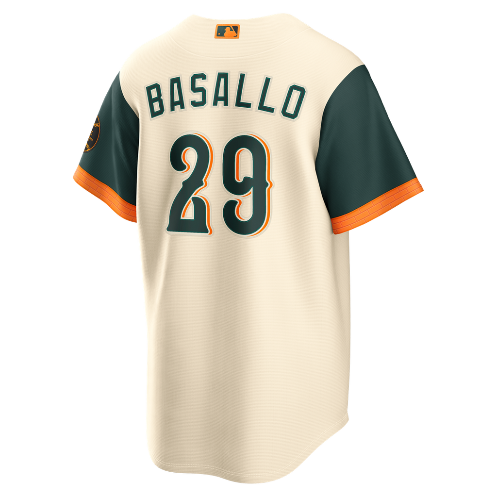 Baltimore Orioles Samuel Basallo 2026 City Connect Stadium Jersey — Cream