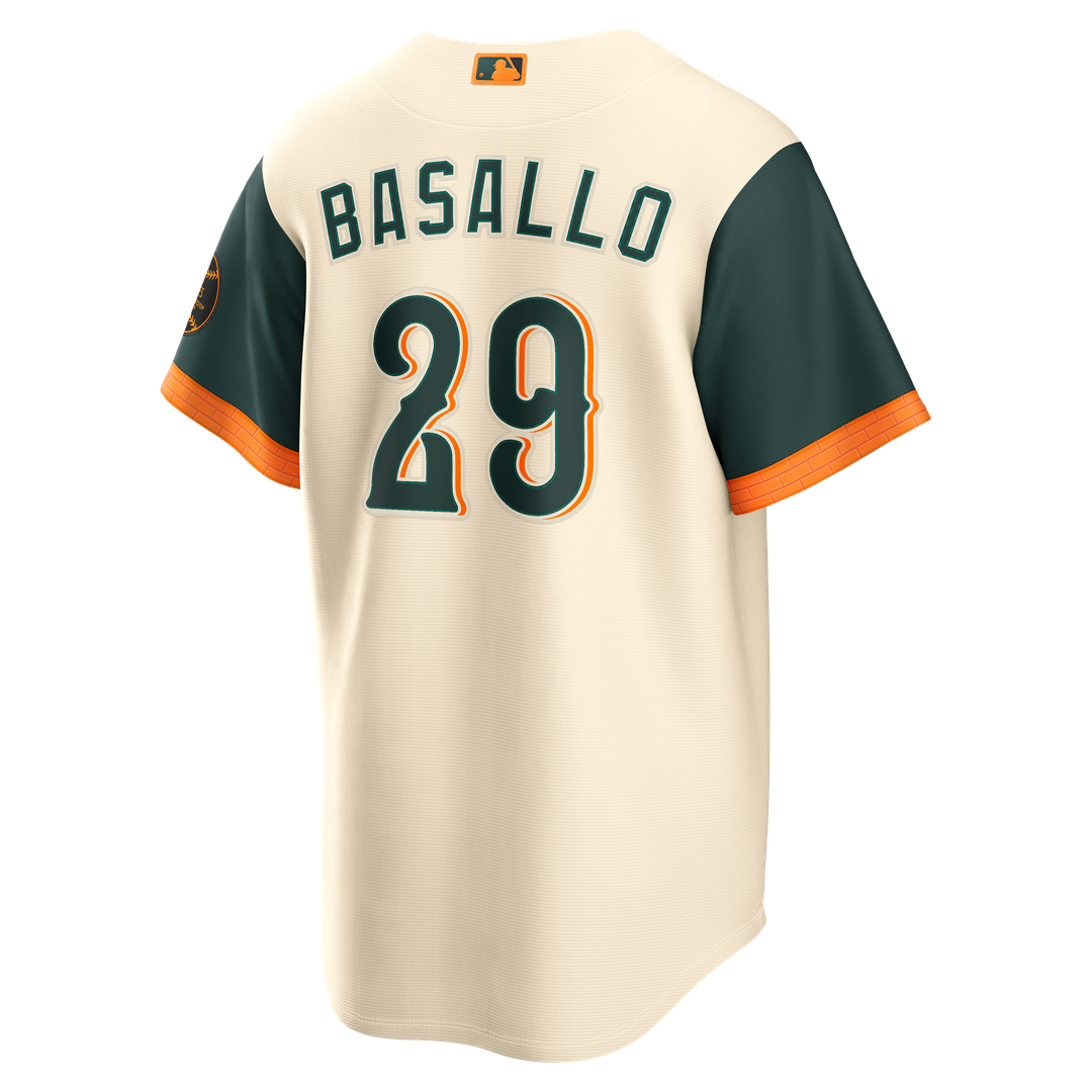 Baltimore Orioles Samuel Basallo 2026 City Connect Stadium Jersey — Cream