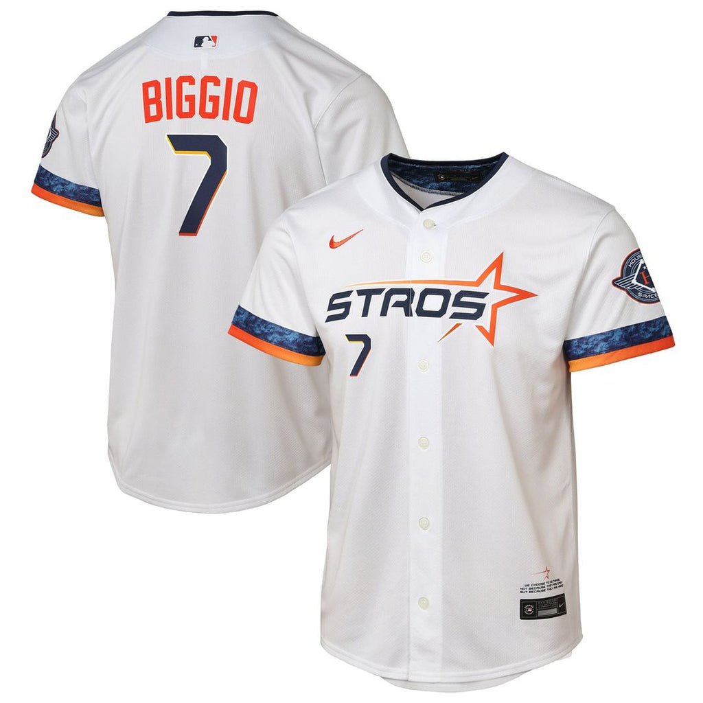 Houston Astros Craig Biggio Youth 2025 City Connect Limited Jersey — White
