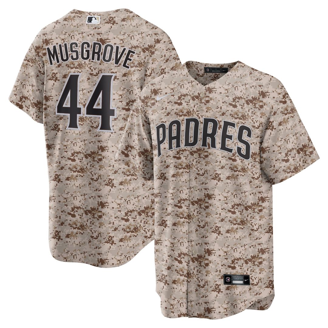 San Diego Padres Joe Musgrove USMC Alternate Replica Jersey — Camo