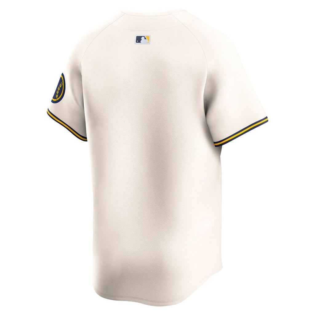 Milwaukee Brewers Home Limited Jersey — Cream