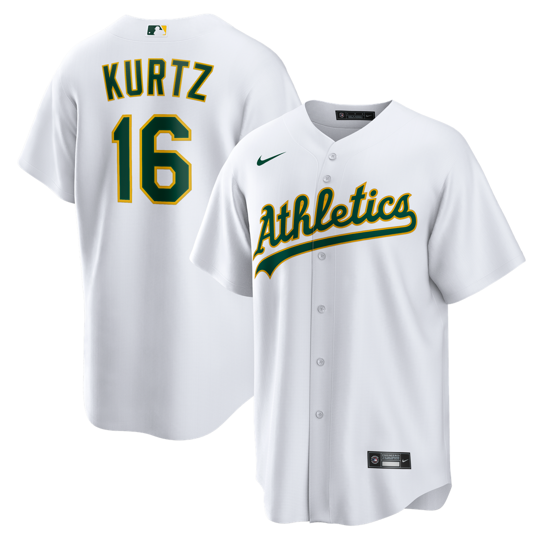 Athletics Nick Kurtz Home Replica Jersey — White