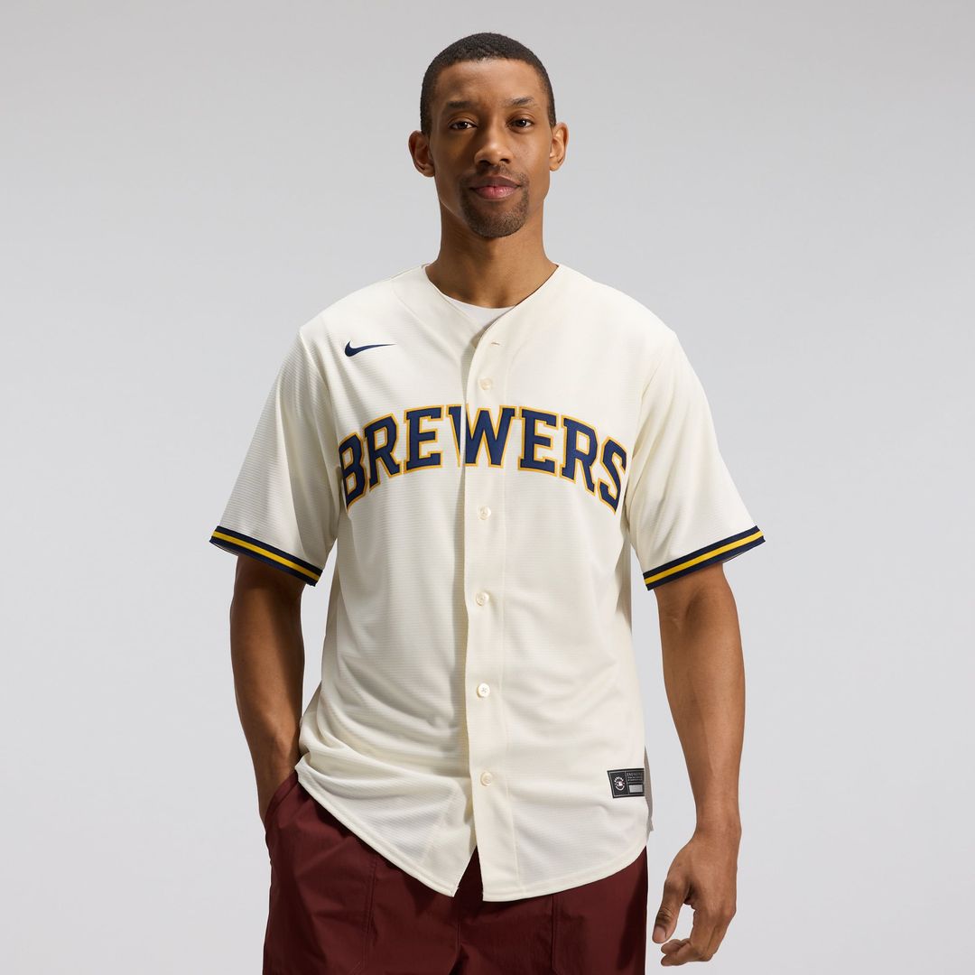 Milwaukee Brewers Alternate Replica Team Jersey — Navy