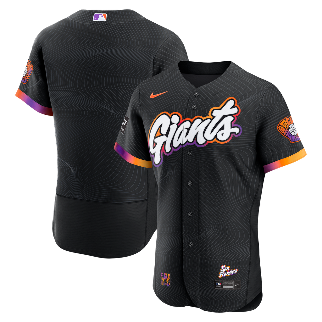 San Francisco Giants City Connect Authentic Sponsor Patch Jersey — Anthracite
