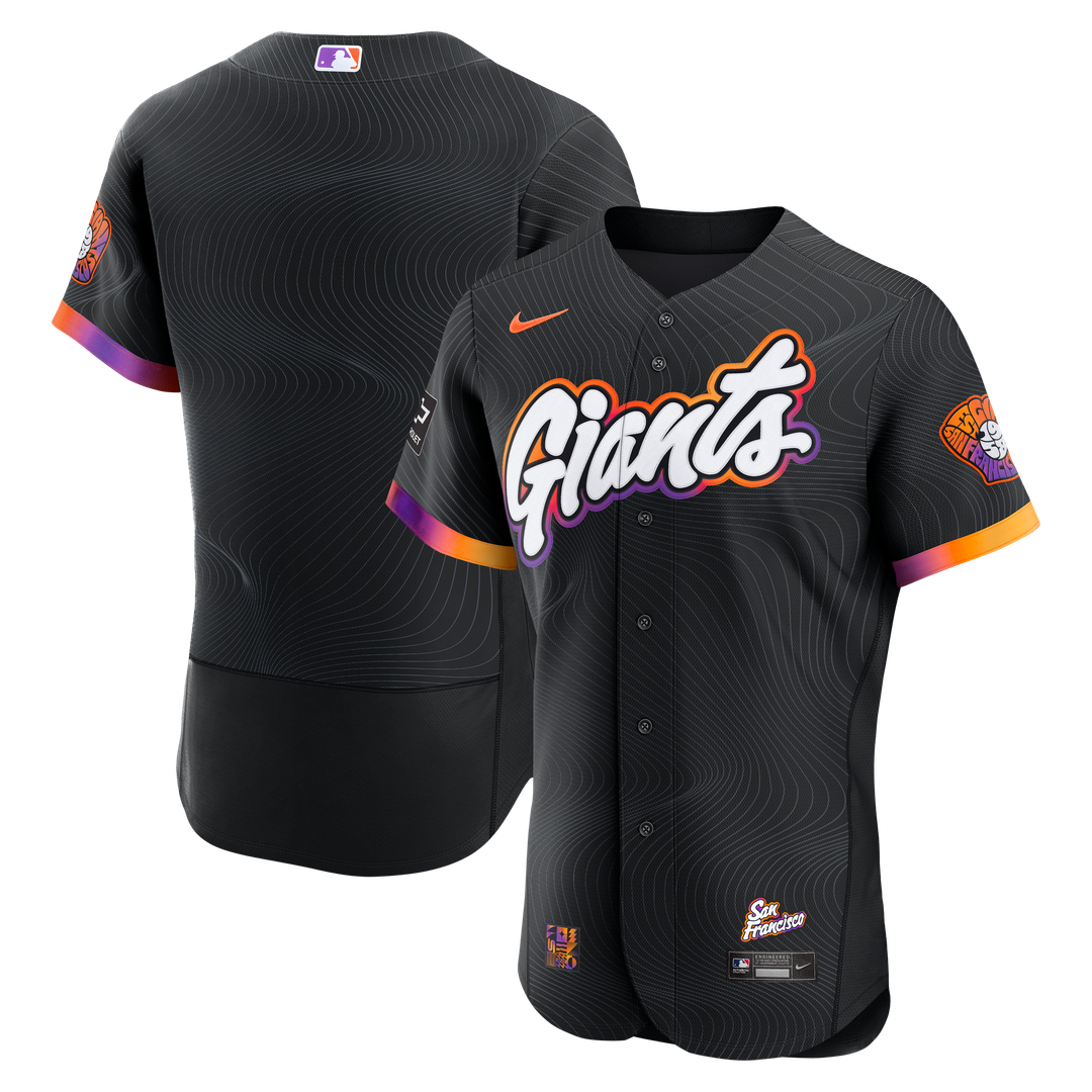 San Francisco Giants City Connect Authentic Sponsor Patch Jersey — Anthracite