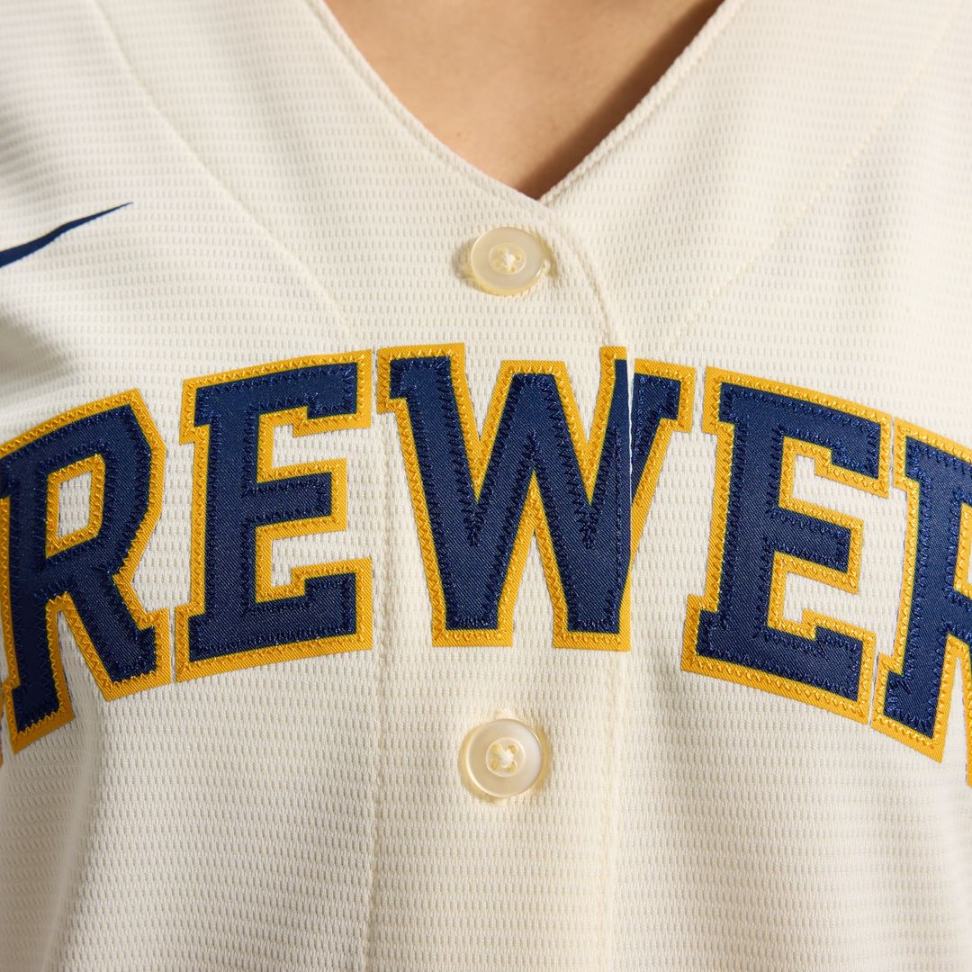 Milwaukee Brewers Sal Frelick Women's Home Replica Jersey — Cream